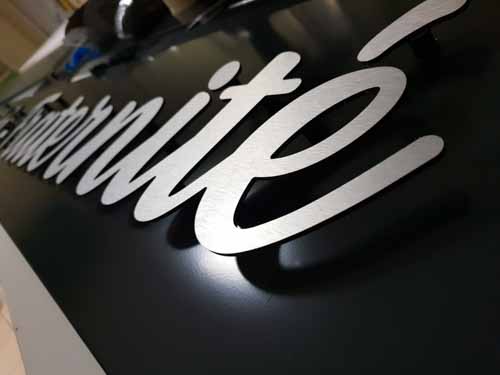 Lettres découpées Alu Dibond
