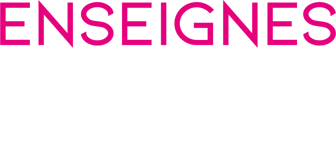 logo enseignes geckolor rose et blanc